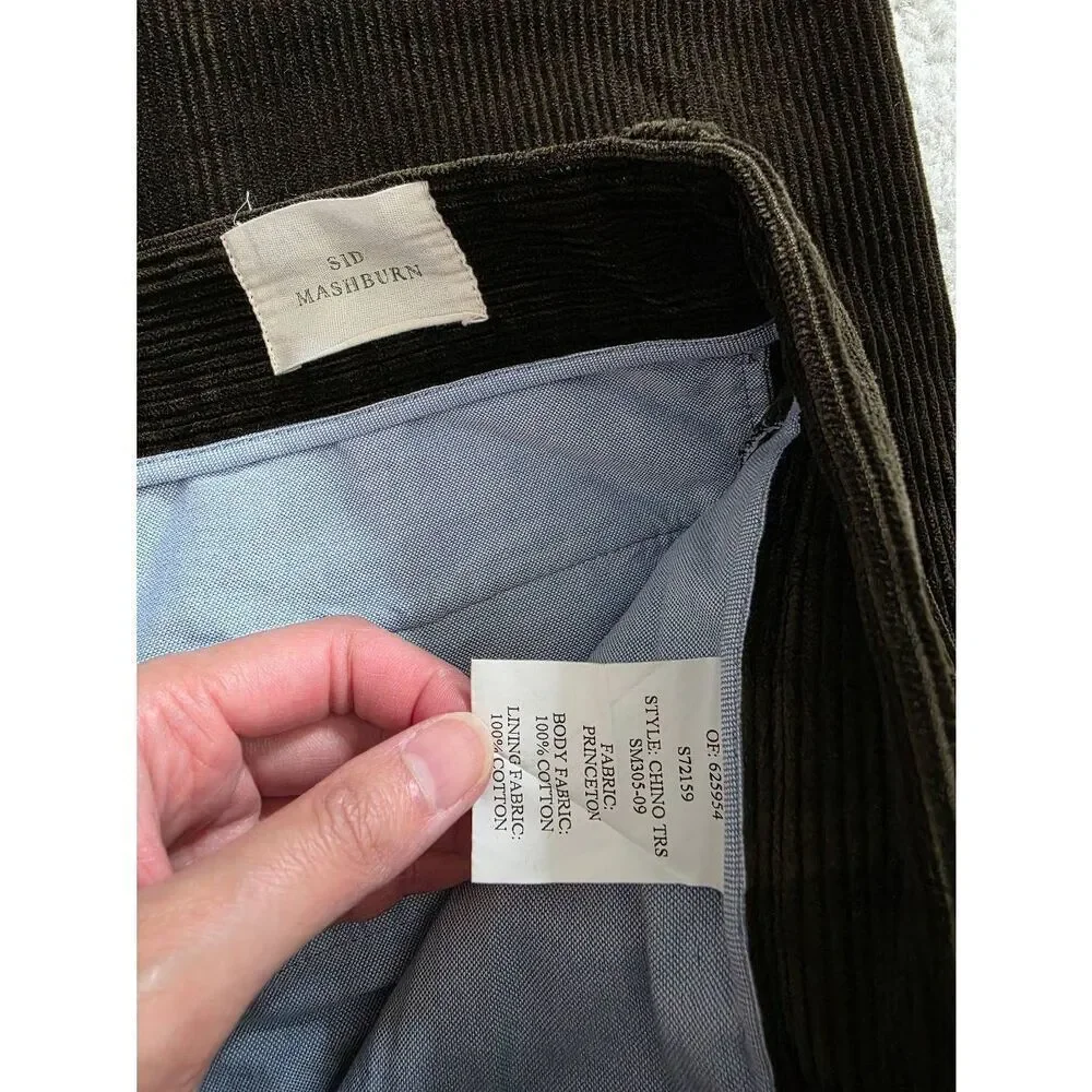 Sid Mashburn Field Pant Chocolate Corduroy 31/32 $295